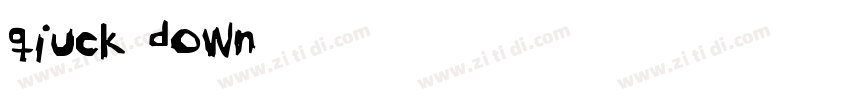 qiuck down字体转换